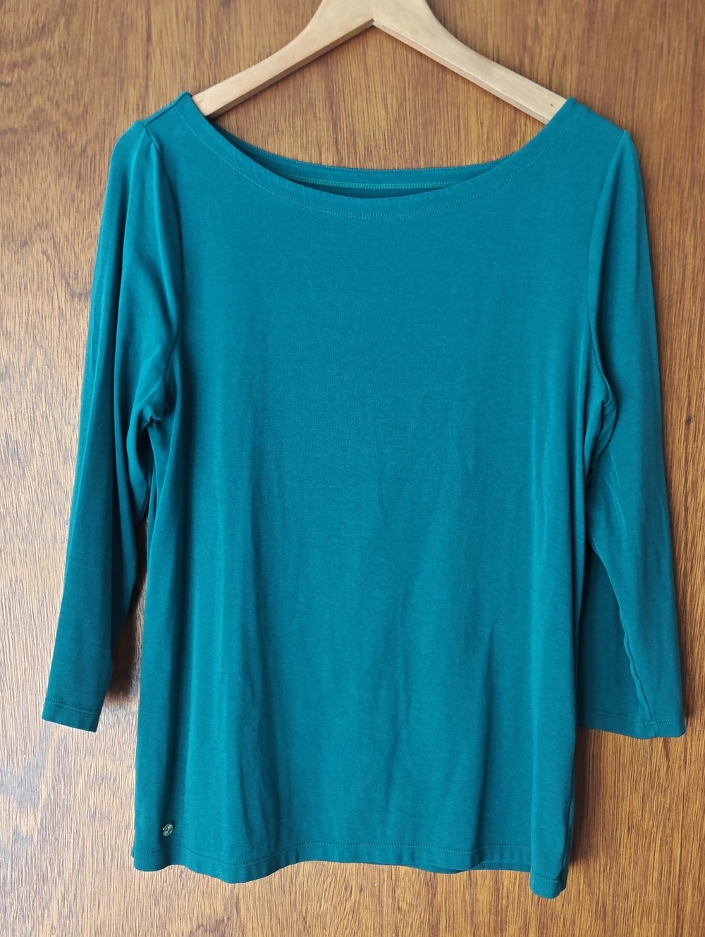 Lilly Pulitzer Teal Boatneck Long Sleeve Tee